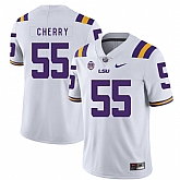 LSU Tigers 55 Jarell Cherry White Nike College Football Jersey Dzhi,baseball caps,new era cap wholesale,wholesale hats